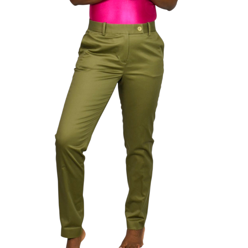 Brooks Brothers Advantage Chino Pants Green Olive Cotton Wrinkle Free Trousers 4